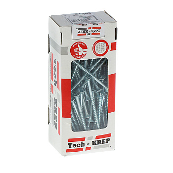 Tech-Krep Саморезы универсальные  80х5,0 мм (100 шт)  оцинкованные - коробка с ок. Tech-Kr 102203