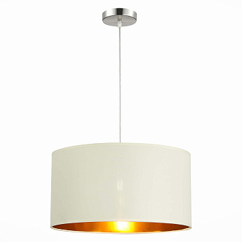 Evoluce SLE300553-01 Светильник подвесной Никель/Золотистый, Светло-бежевый E27 1*40W