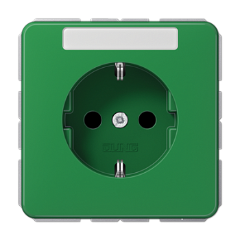 JUNG Штепсельная розетка SCHUKO 16A 250V~ с полем для надписи CD1520BFNAGN