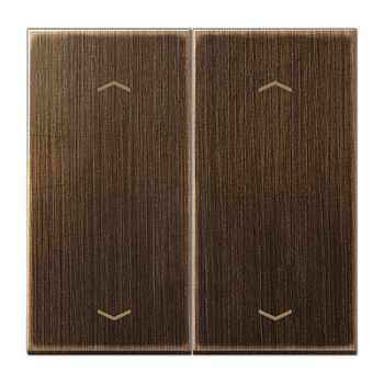 JUNG Клавиша для KNX кнопки, 2 группы, с символами "стрелки" металл латунь Antik ME102PAT