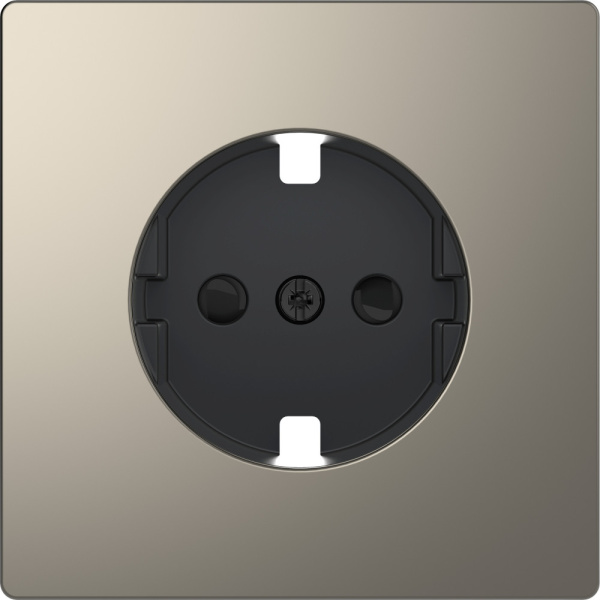 SE Merten D-Life Никель Накладка центральная для механизма розетки MTN2330-6050