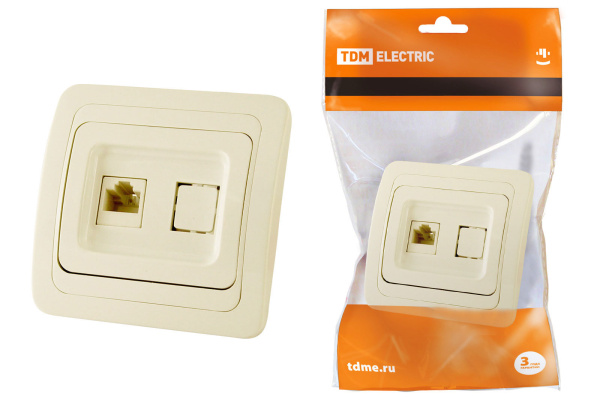 TDM Розетка компьютерная RJ-45 сл. кость "Валдай" SQ1804-0113