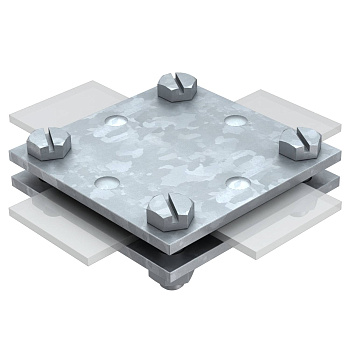 OBO Bettermann Крестовой соединитель для плоских проводников до 40 мм, оцинкованный 5314666