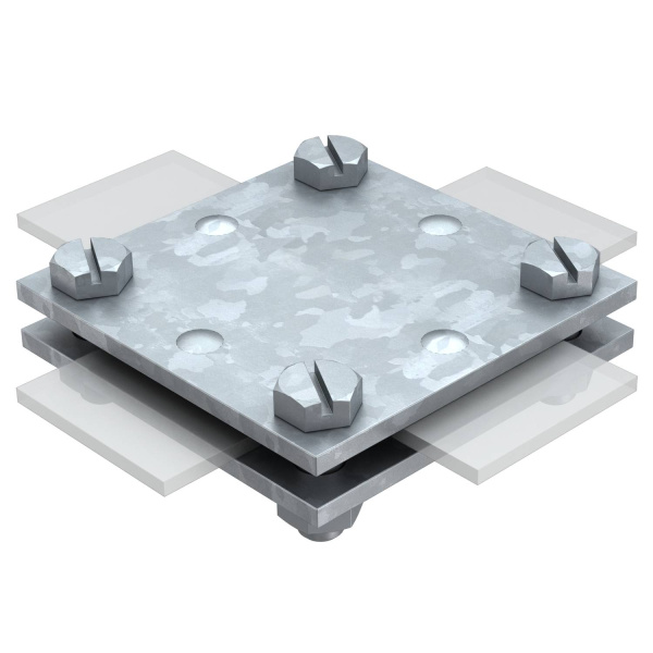 OBO Bettermann Крестовой соединитель для плоских проводников до 40 мм, оцинкованный 5314666