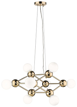 Wertmark WE234.08.303 Люстра подвесная Белое золото/Золото E27 8*60W