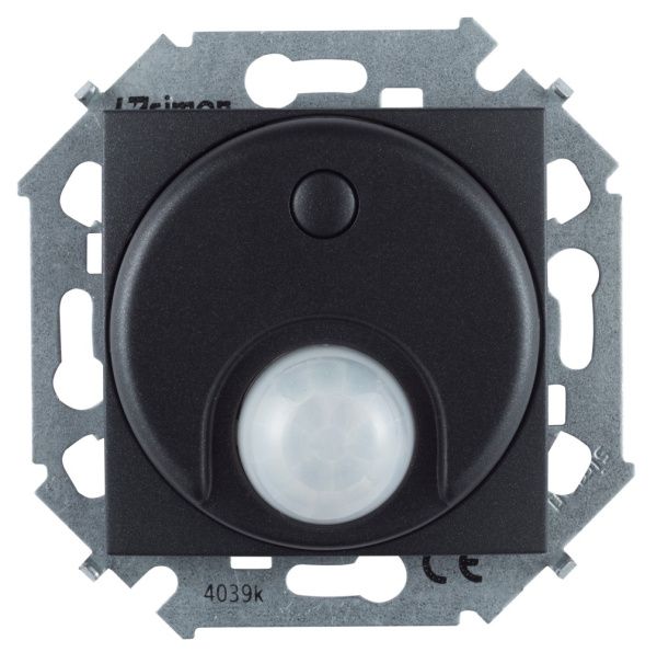 Simon 15 Графит Выключатель с датчиком движения 500 Вт, 230 В, винт.зажим 1591721-038