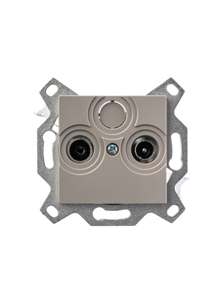 Купить ABB EPJ Levit кофе макиато / белый Розетка TV-R, проходная, 7дБ, кофе макиато 2CHH083607A6018