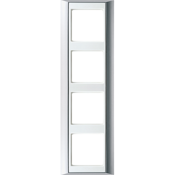 JUNG A 500 Алюминий/Белая Рамка 4-ая AP584ALWW