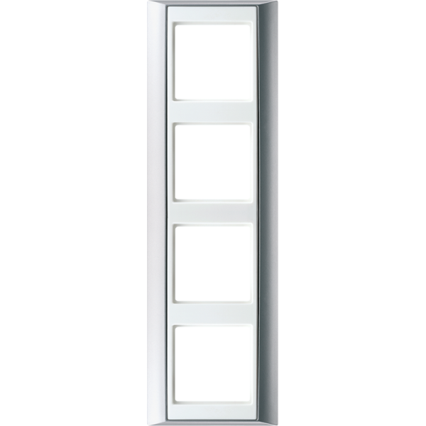 JUNG A 500 Алюминий/Белая Рамка 4-ая AP584ALWW