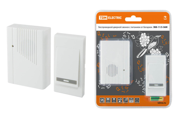 TDM Звонок ЗББ-11/3-36М (беспр., бат.) SQ1901-0003
