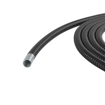 DKC Металлорукав DN 20мм в герметичной ПВХ изоляции, Dвн 20,5 мм, Dнар 25,5, 50 м, цвет чёрный