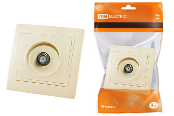 TDM Розетка телевизионная типа F (SAT) сл. кость "Таймыр" SQ1814-0132