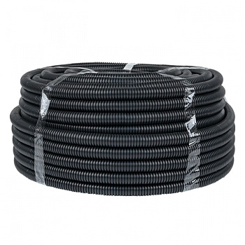 EKF PROxima Труба гофр. FRHF с зондом d25мм (75м) черная Plast