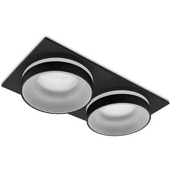 Ambrella Встраиваемый точечный светильник TN319/2 SBK черный песок GU5.3 182*92*40