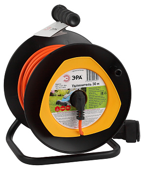 ЭРА RPx-1-2x1-30m Удлинитель силовой на пластиковой катушке б/з 1 гн 30м ПВС 2x1
