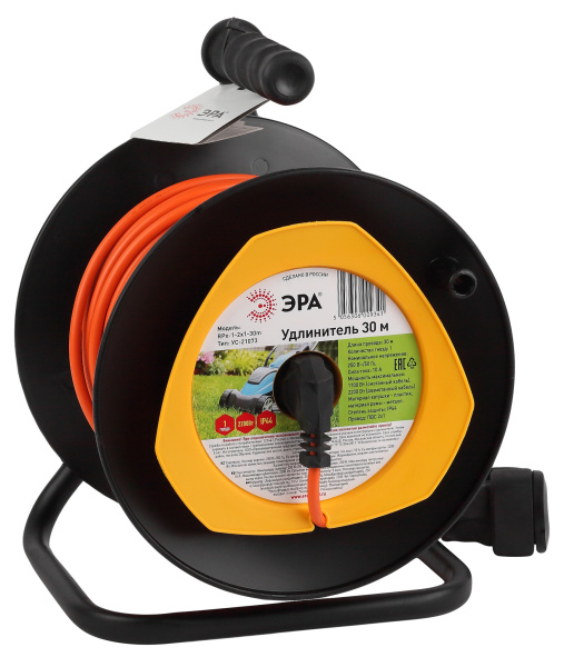 ЭРА RPx-1-2x1-30m Удлинитель силовой на пластиковой катушке б/з 1 гн 30м ПВС 2x1