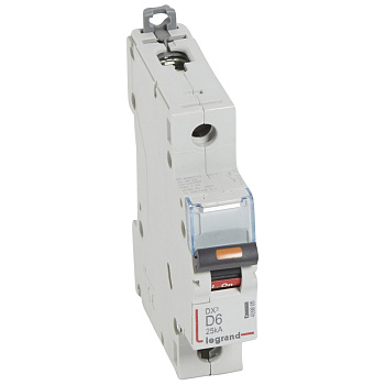 Legrand DX3 Автоматический выключатель 1P 6A (D) 25кА 409805