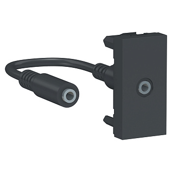 SE Unica Modular Антрацит Розетка Minijack, 1 модуль NU343354