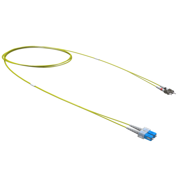 DKC Оптический коммутационный шнур переходной Duplex SC-UPC/ST-UPC, 9/125 OS2, 1 м