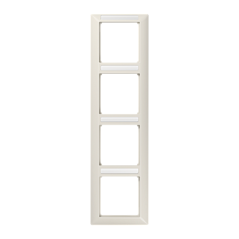 JUNG Рамка 4-кратная вертикальная с полем для надписи слоновая кость AS584BFINA