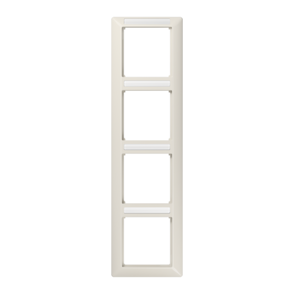 JUNG Рамка 4-кратная вертикальная с полем для надписи слоновая кость AS584BFINA