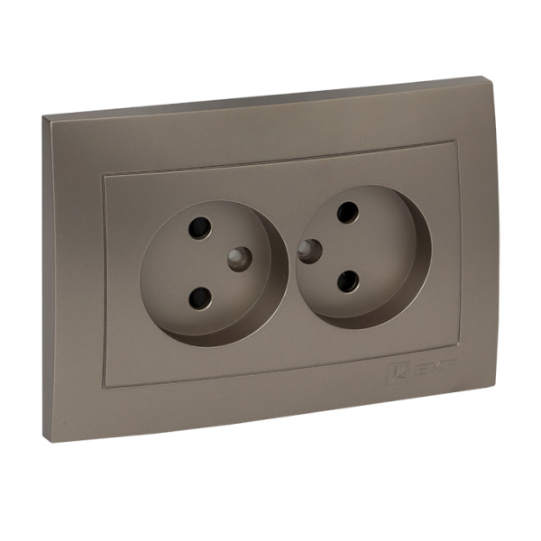Купить EKF PROxima Валенсия лицевая панель розетка 2-местной б/з 10А кашемир с защ. штор.
