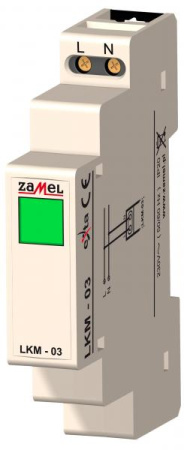 Zamel Сигнализатор световой зеленый 230VAC IP20 на DIN рейку LKM-03-20
