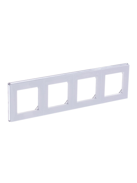 Купить ABB EPJ Levit белый / дымчатый чёрный Рамка 4 поста 2CHH015040A6062