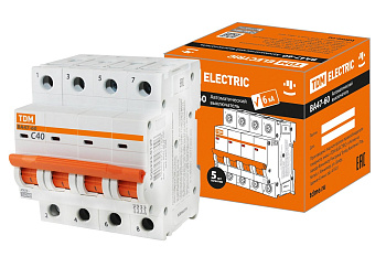 TDM Авт. выкл. ВА47-60 4Р 40А 6кА х-ка С SQ0223-0129