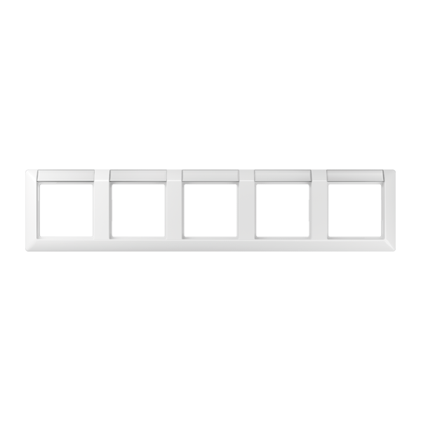 JUNG Рамка 5-кратная с полем для надписи для горизонтальной установки белая AS5850NAWW
