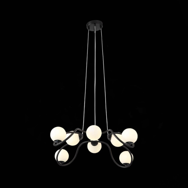 Купить ST Luce SL1502.403.08 Светильник подвесной Черный/Белый G9 8*3W