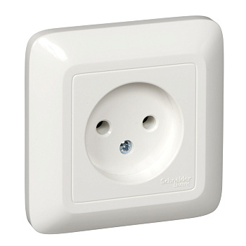 SE Wessen Прима внутр Бел Розетка 1-ая б/з без шторок 10А (в сборе) (опт.упак.) RS10-184-B