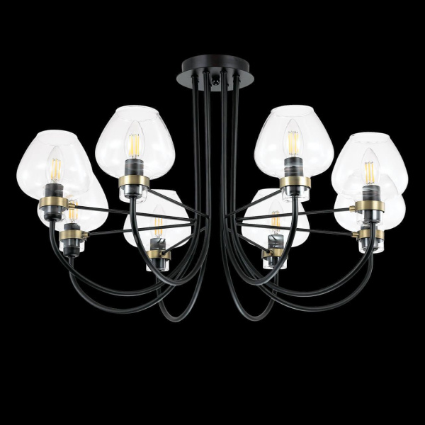 Lumion 3708/8C LN18 137 чёрный Люстра потолочная E14 8*40W 220V ILONA Купить Lumion 3708/8C LN18 137 чёрный Люстра потолочная E14 8*40W 220V ILONA