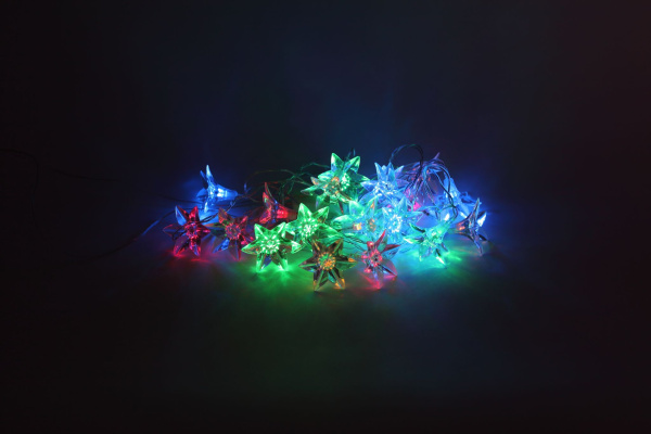 Купить ЭРА ENIN-3Z Гирлянда LED Нить Цветы 3 м мультиколор, 220V, IP20