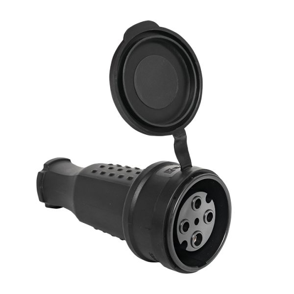 Купить EKF Basic Розетка переносная с защитной крышкой каучуковая 380В 3P+PE 32A IP44 RPS-022-32-380-44