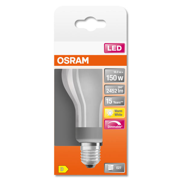 Купить Osram LEDSCLA150D 18W/827 230VFR E27 10X1 4058075437326