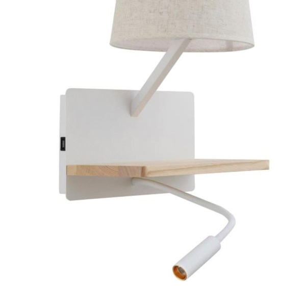 Купить Favourite Бра D190*W285*H420/ 1*E27*40W, excluded + 1*LED*2W, 105LM, 3000K, included, SWITCHER, USB 2895-1W