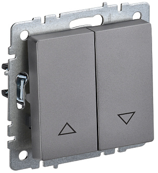 IEK BRITE BASE Сталь Выключ. жалюзи 10А ВС10-1-5-БрС