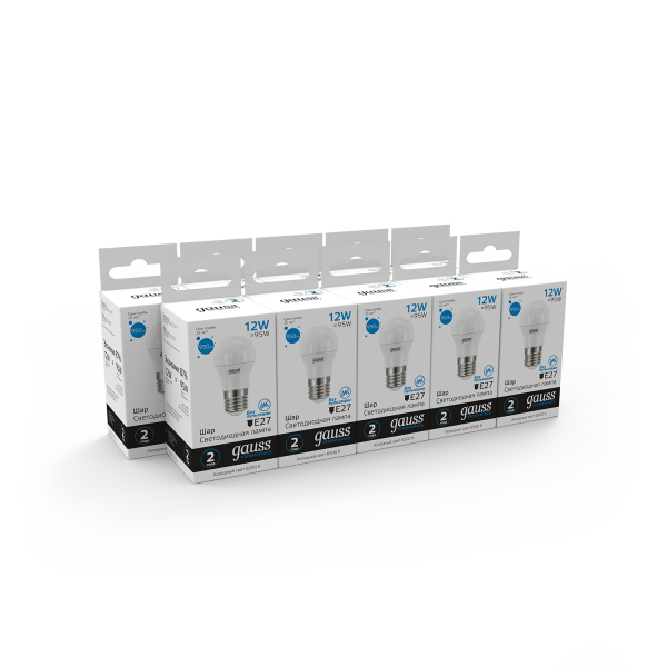 Купить Gauss Лампа Elementary Шар 12W 950lm 6500K Е27 LED 53232