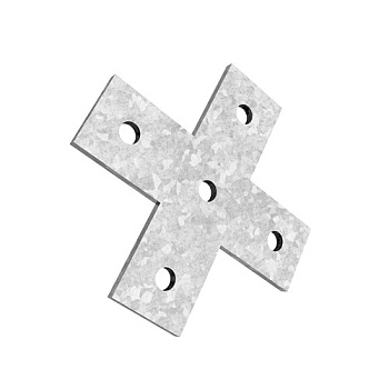OSTEC Пластина крестообразная 5 отверстий для СТРАТ профиля, толщ. 5,0 мм, гальван. цинк