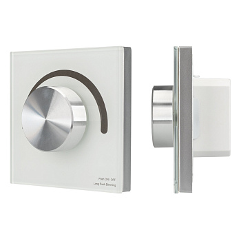 Arlight Панель SMART-P98-DIM-G-IN White (230V, 1.5A, 0/1-10V, Rotary, 2.4G) (Стекло) 028432