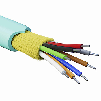 DKC Кабель волоконно-оптический, распределительный, арамидные упрочняющие нити, для внутренней прокладки, нг(А)-HF, 8 ОВ, категория OM3(G.651.1) плотн