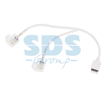 LAMPER Коннектор соединительный (2 разьема) для RGB светодиодных лент шириной 10 мм и контроллеров, длина 30 см 144-113