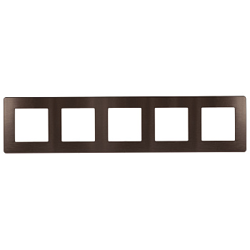 ЭРА Рамка для розеток и выключателей Серия 12 12-5105-13 на 5 постов, Сатин, бронза