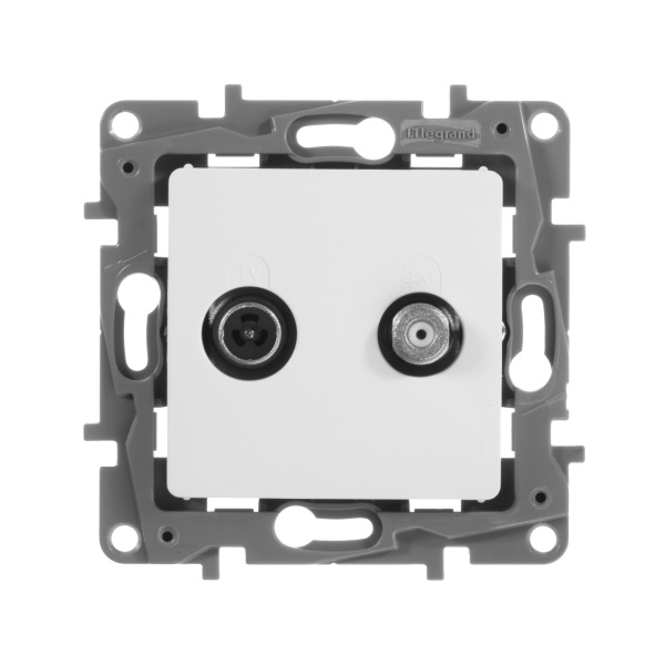 Legrand Etika Белый Розетка TV/SAT 2-х кабельная 672257