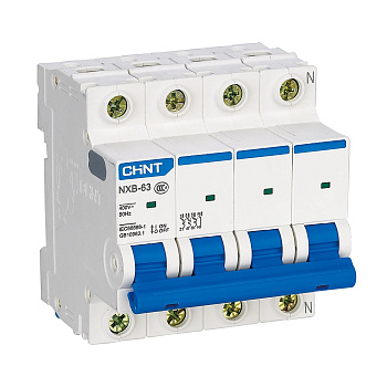 CHINT Автоматический выключатель NXB-63S 4P 16А 4.5kA C (R) 296905