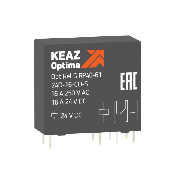КЭАЗ Реле промежуточное OptiRel G RP40-61-24D-16-CO-S