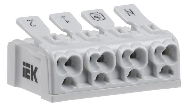 IEK Клемма пружинная соединительная КСП4-2L+N+PE