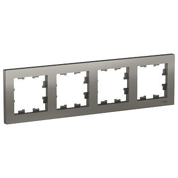 Systeme Electric AtlasDesign Сталь Рамка 4-ая, универсальная