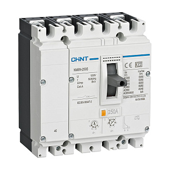 CHINT Авт. выкл. NM8N-250R TM 4P 225А 150кА с рег. термомаг. расцепителем (R)